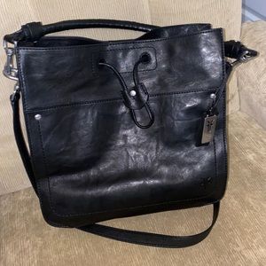 Frye Demi Hobo Black Leather New